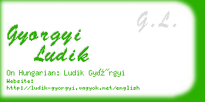 gyorgyi ludik business card